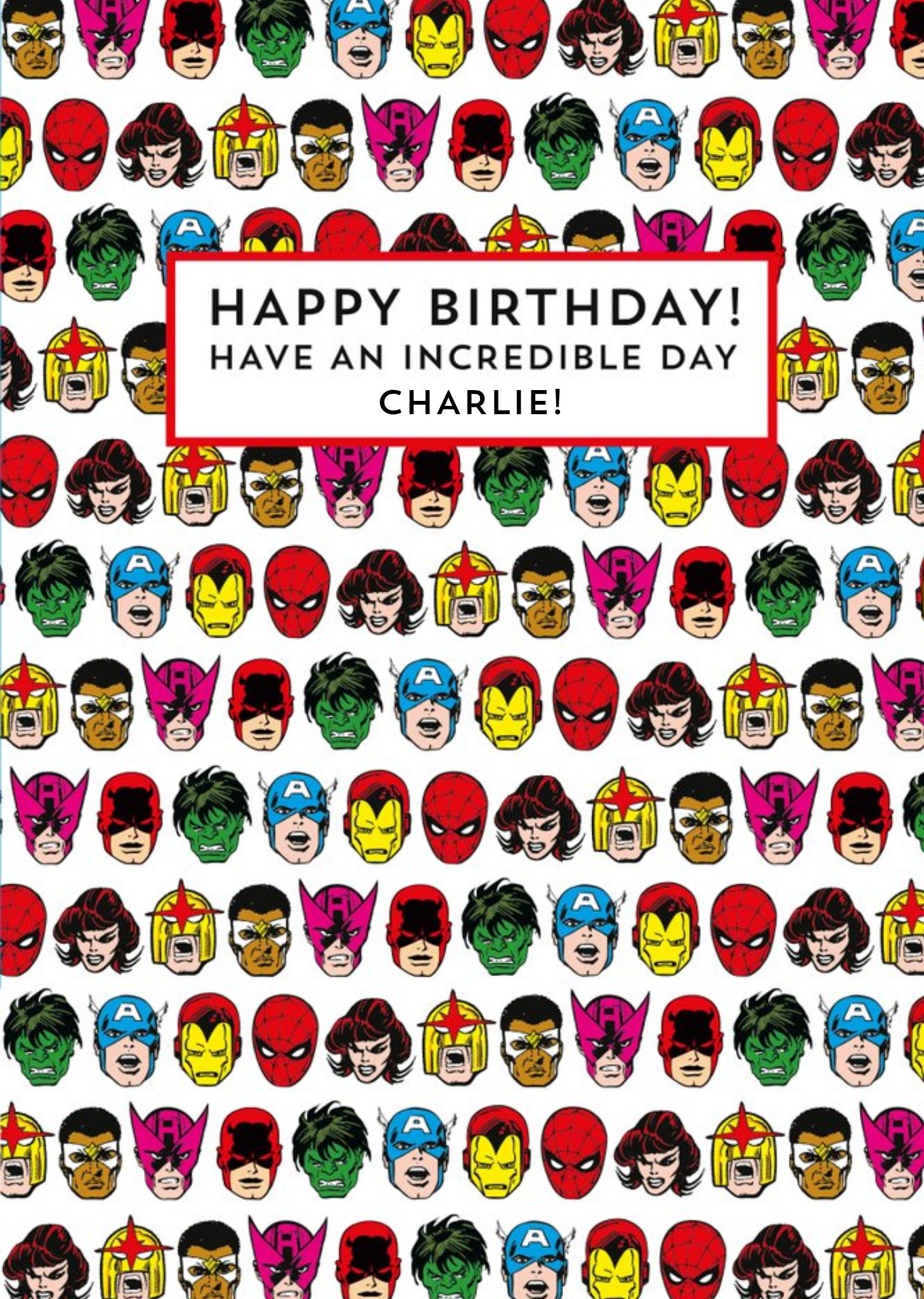 Marvel - Verjaardagskaart - met naam