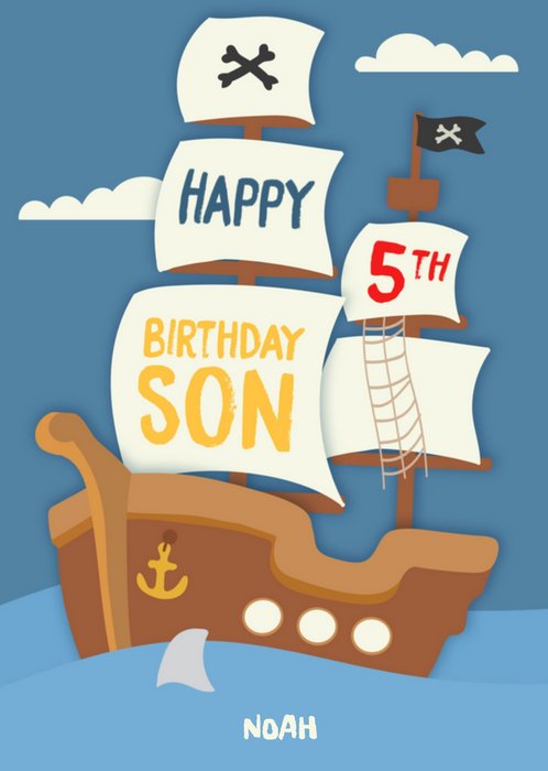 Greetz | Verjaardagskaart | piratenschip met naam