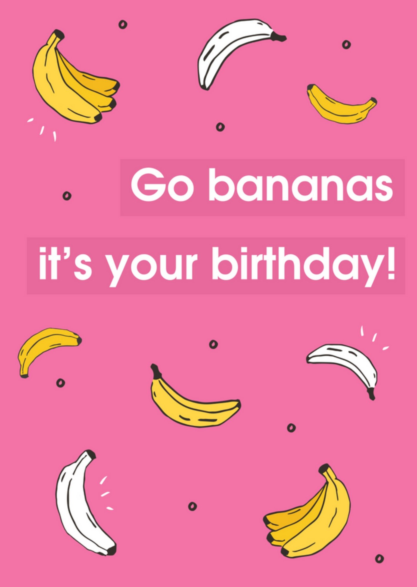 Verjaardagskaart - bananen