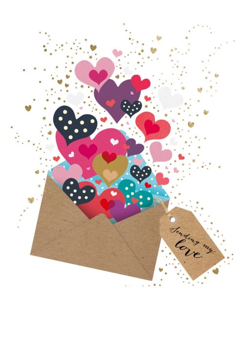 Paperclip | Valentijnskaart | Hartjes | Envelop
