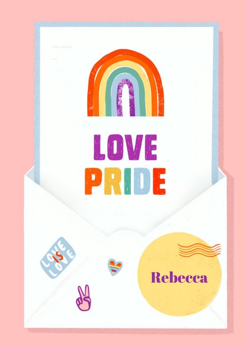 Greetz | Pride kaart | met naam | regenboog