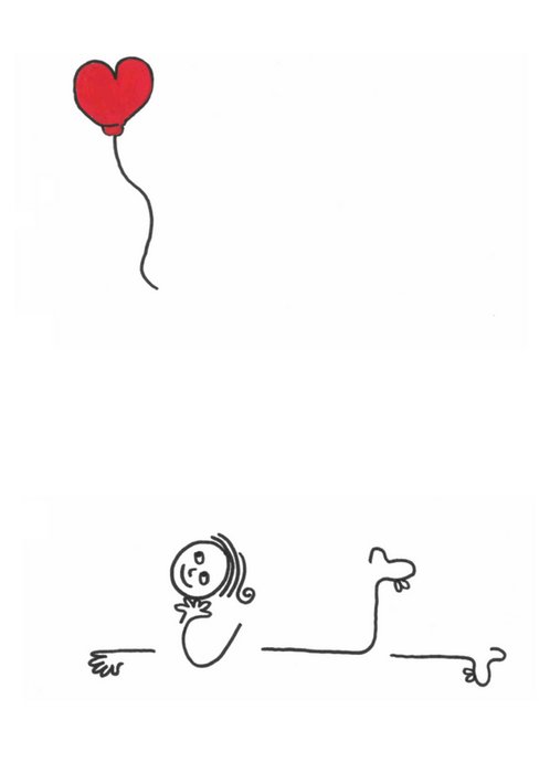 Eva Gans | Valentijnskaart | Ballon