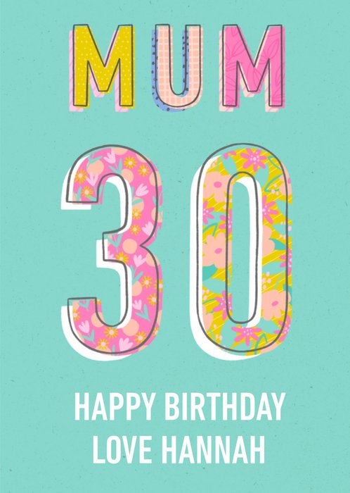 Greetz | Verjaardagskaart | Mum 30