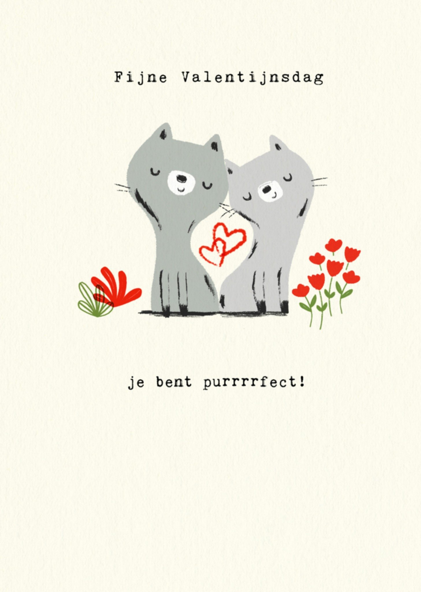 iDrew Illustrations - Valentijnskaart - katten