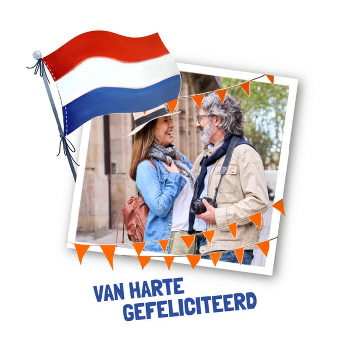 Greetz | Verjaardagskaart | Met foto | Nederlandse vlag