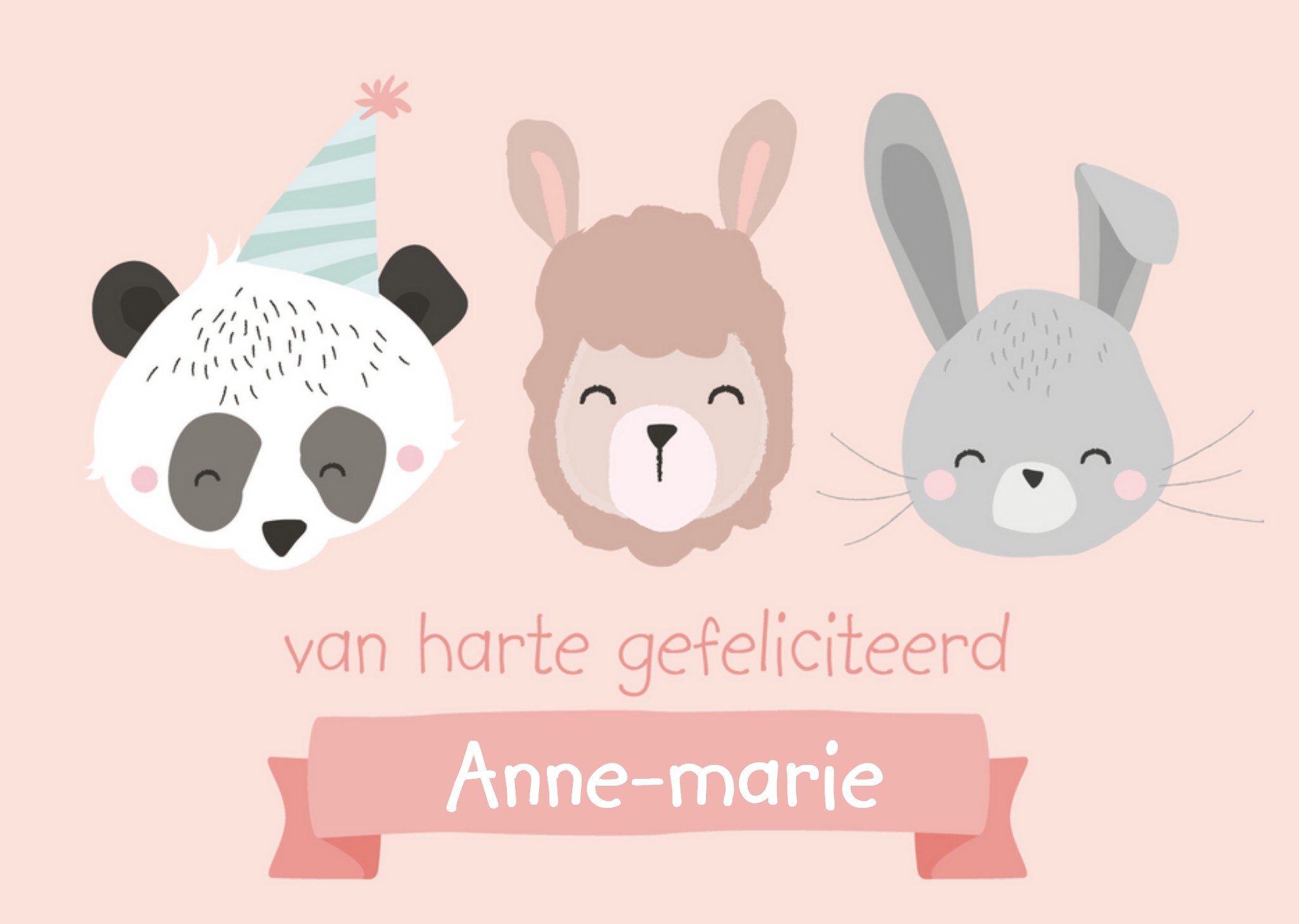 Tante Kaartje - Verjaardagskaart - illustratie