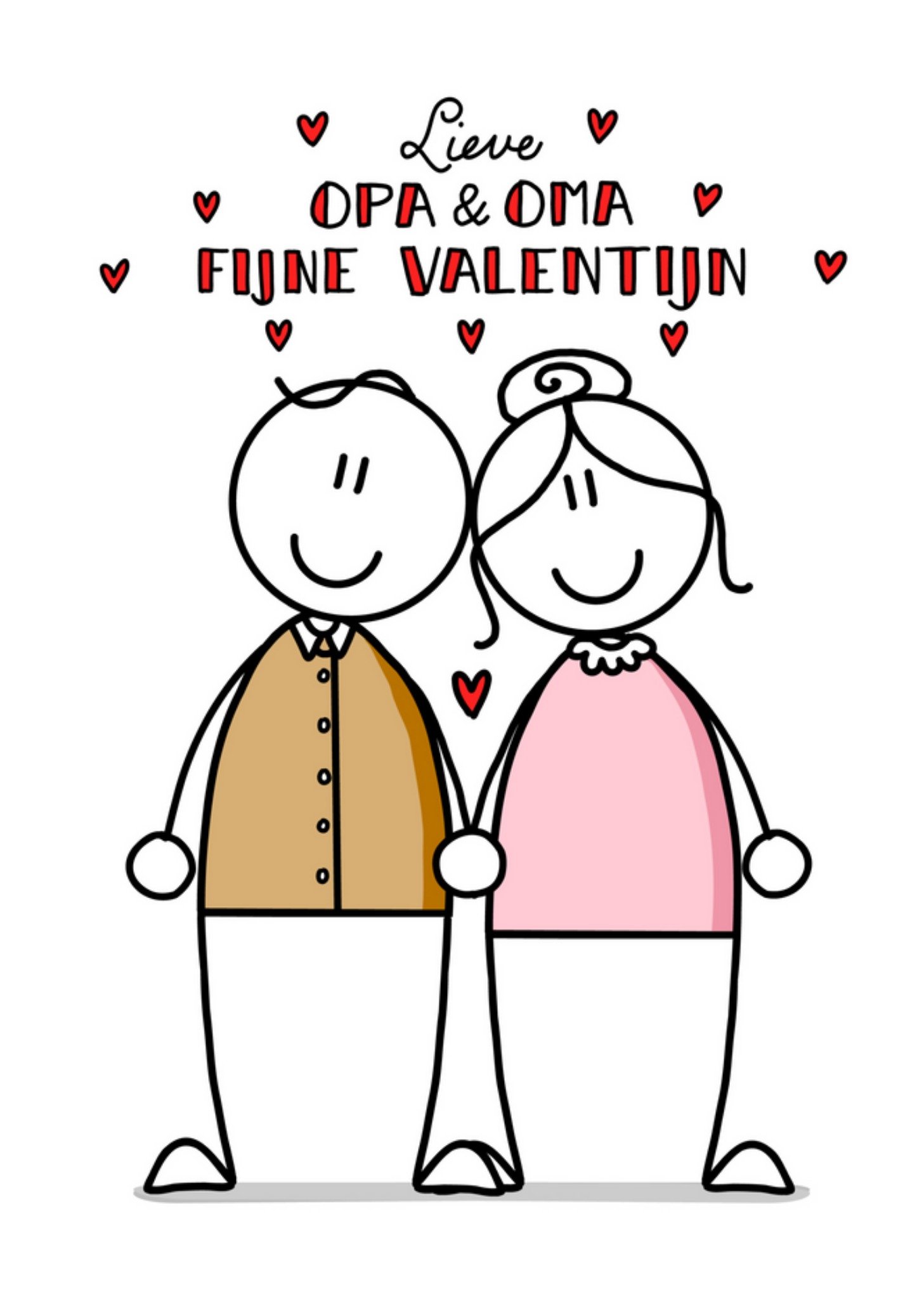YH Tekent - Valentijnskaart - Oma en Opa