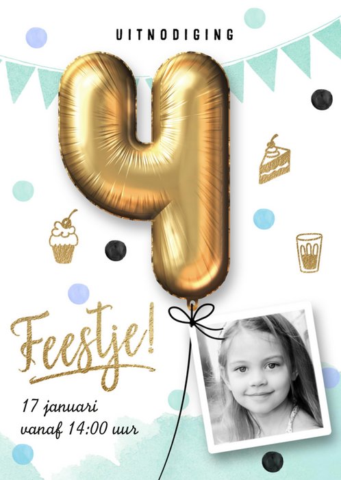 Luckz | Uitnodiging | Kinderfeestje | 4 jaar