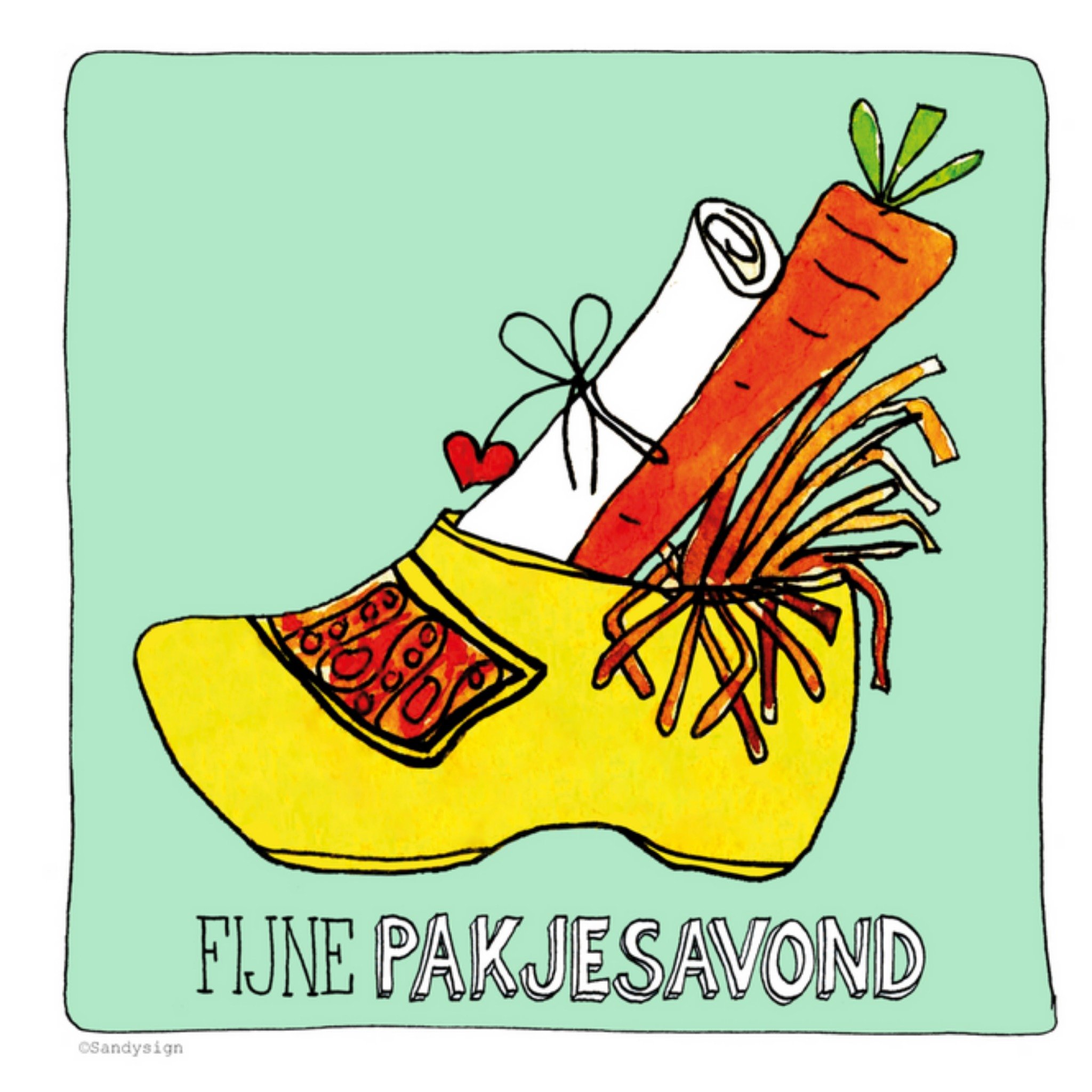 Sandysign - Sinterklaaskaart - klomp
