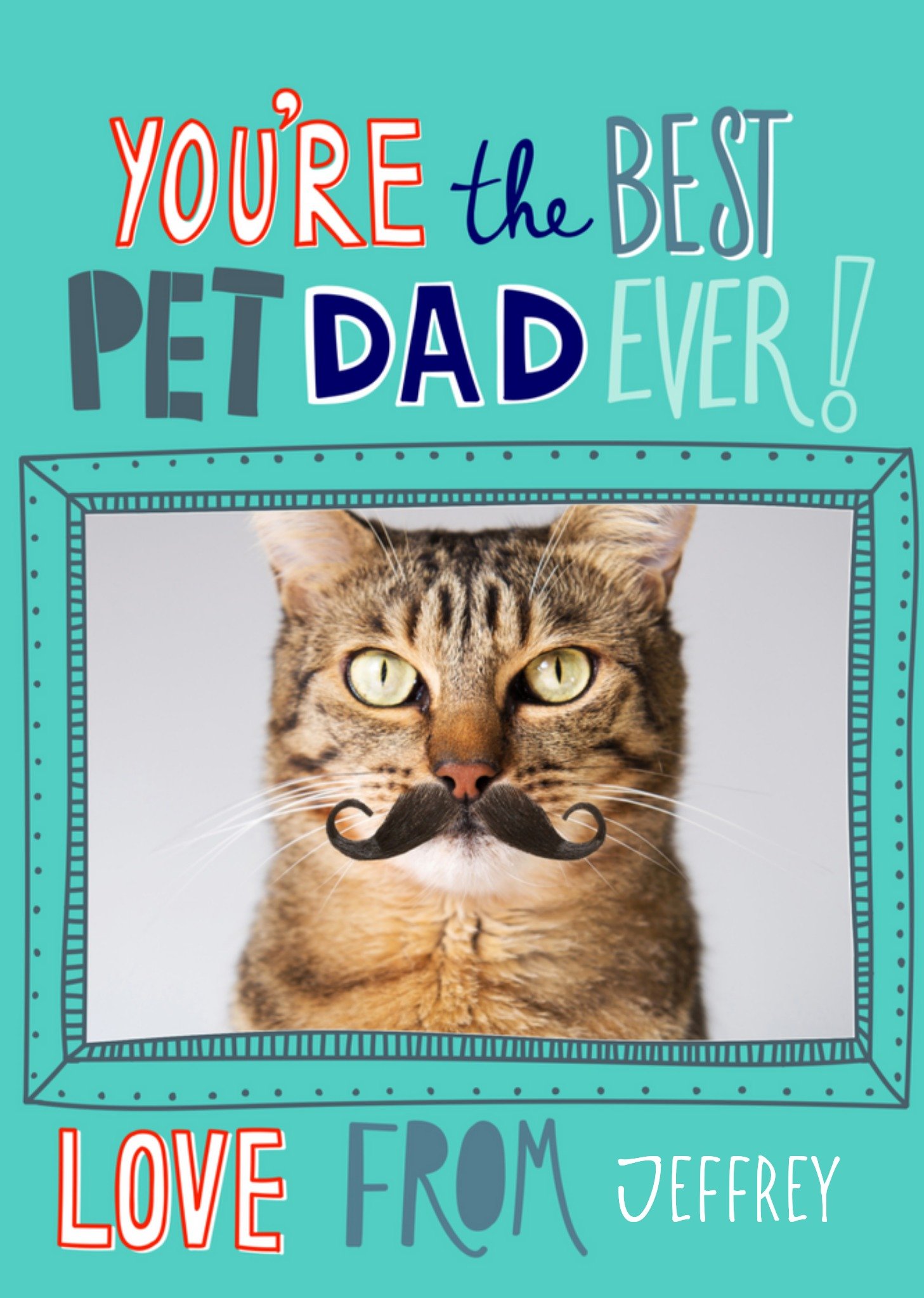 Vaderdagkaart - cat dad - naam