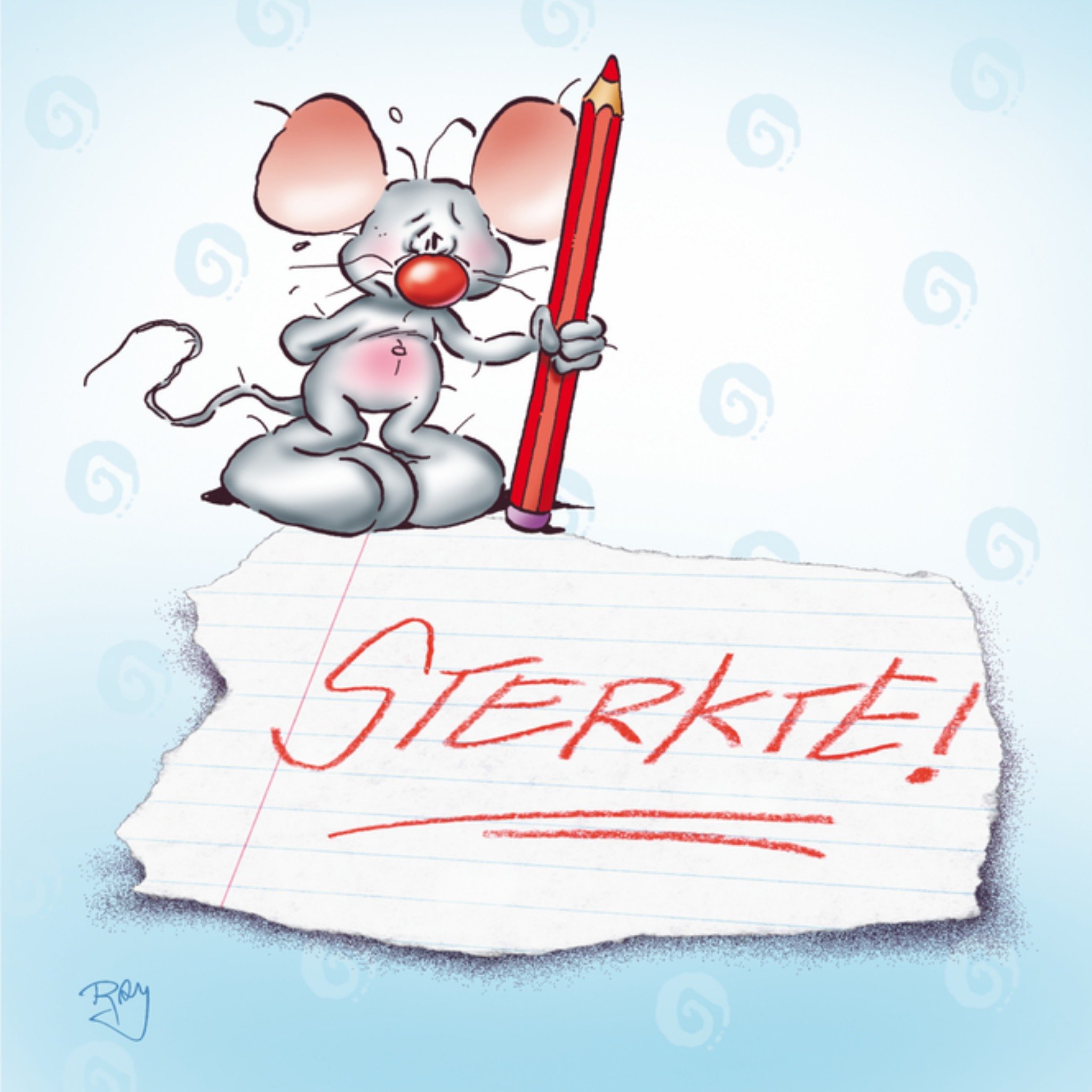 Doodles - Sterkte kaart - muis - potlood