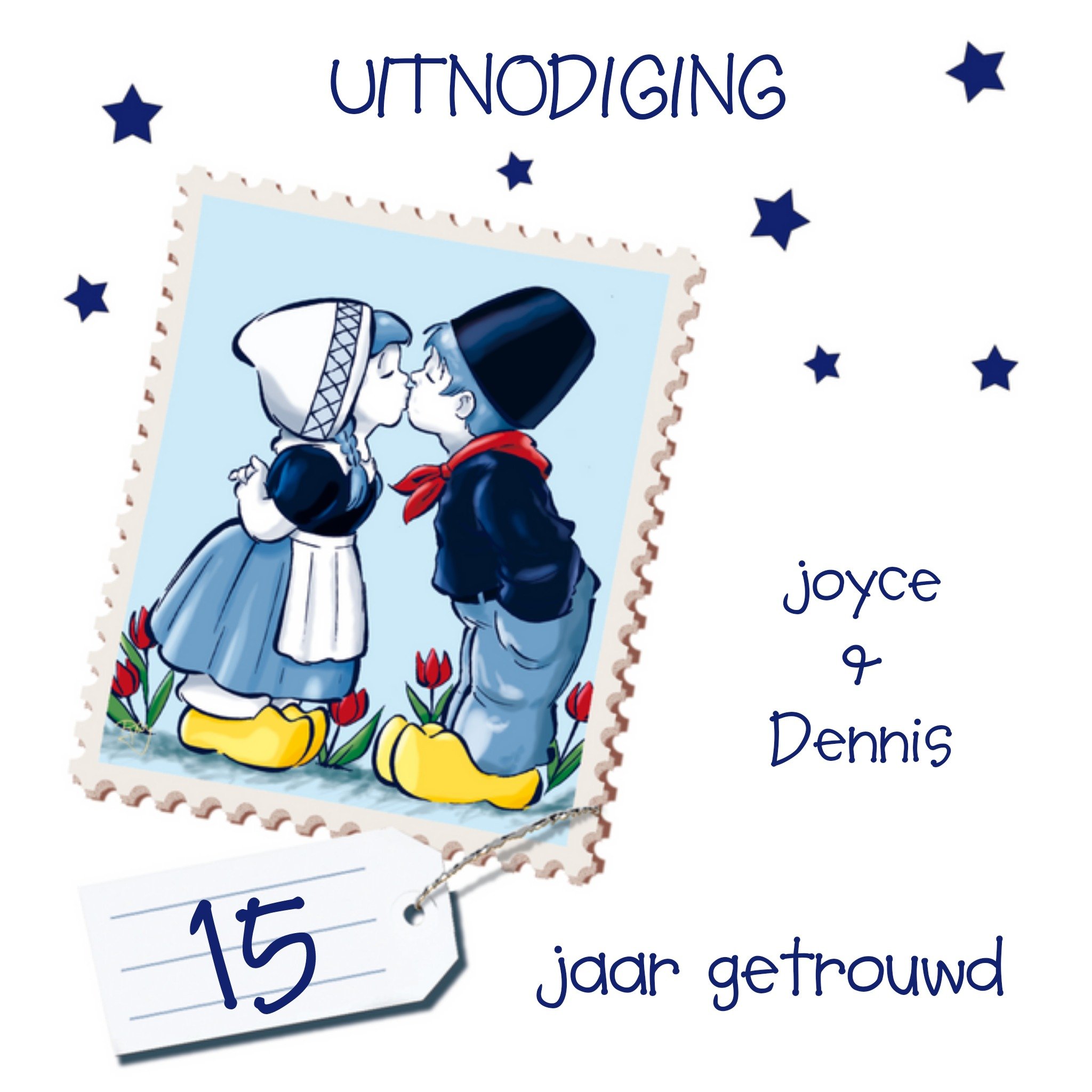 Old Dutch - Uitnodiging huwelijksjubileum - naam 81