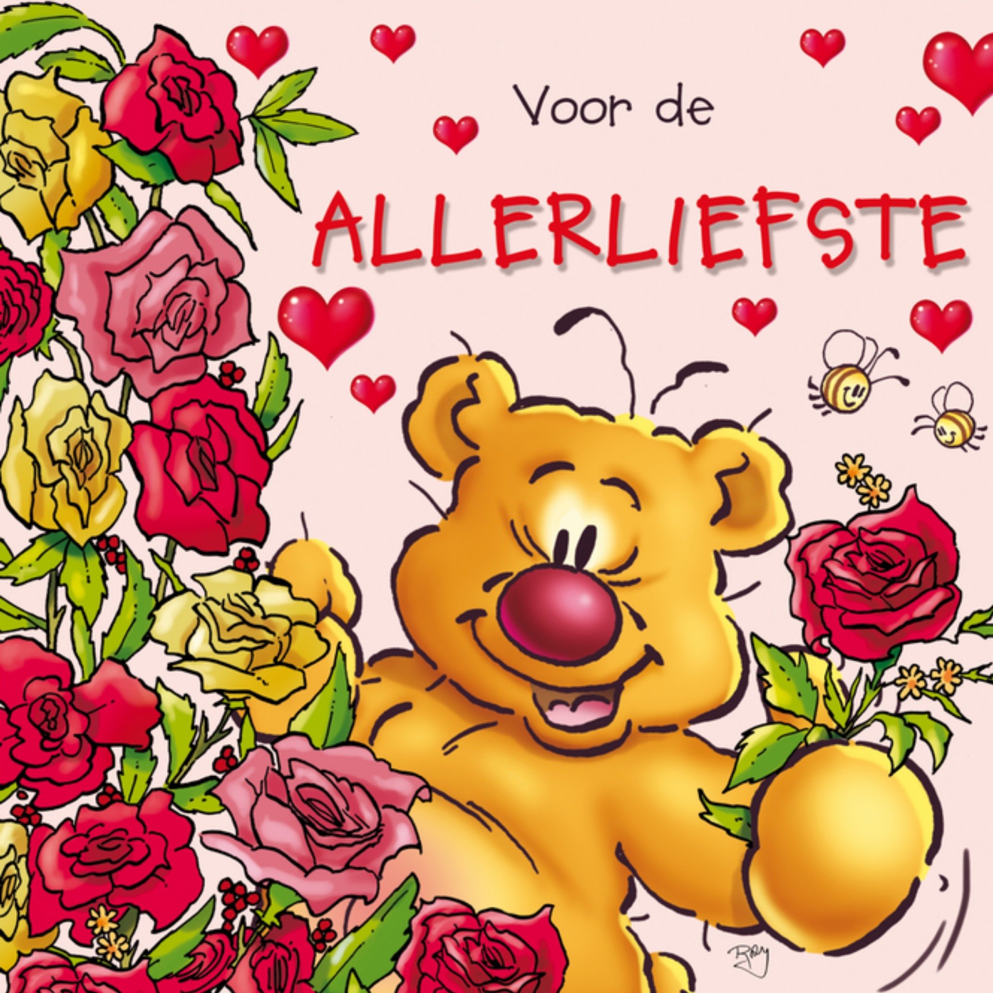 Doodles - Liefdeskaart - rozen