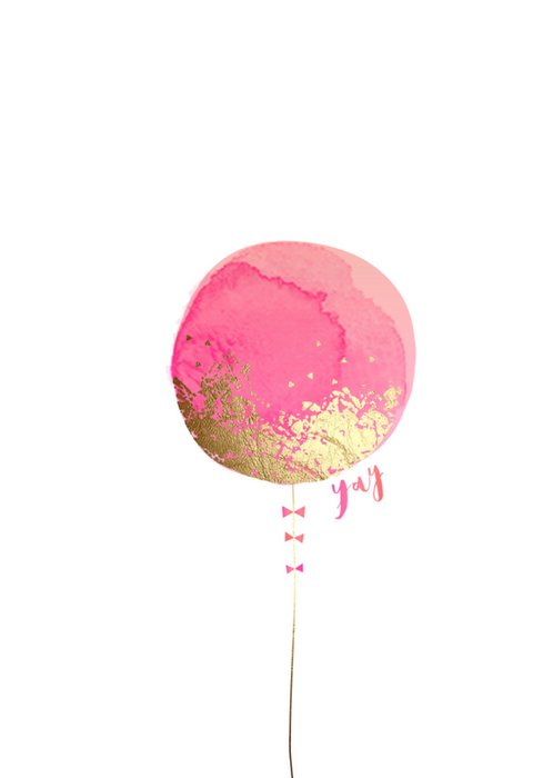 HotchPotch | Verjaardagskaart| Roze ballon