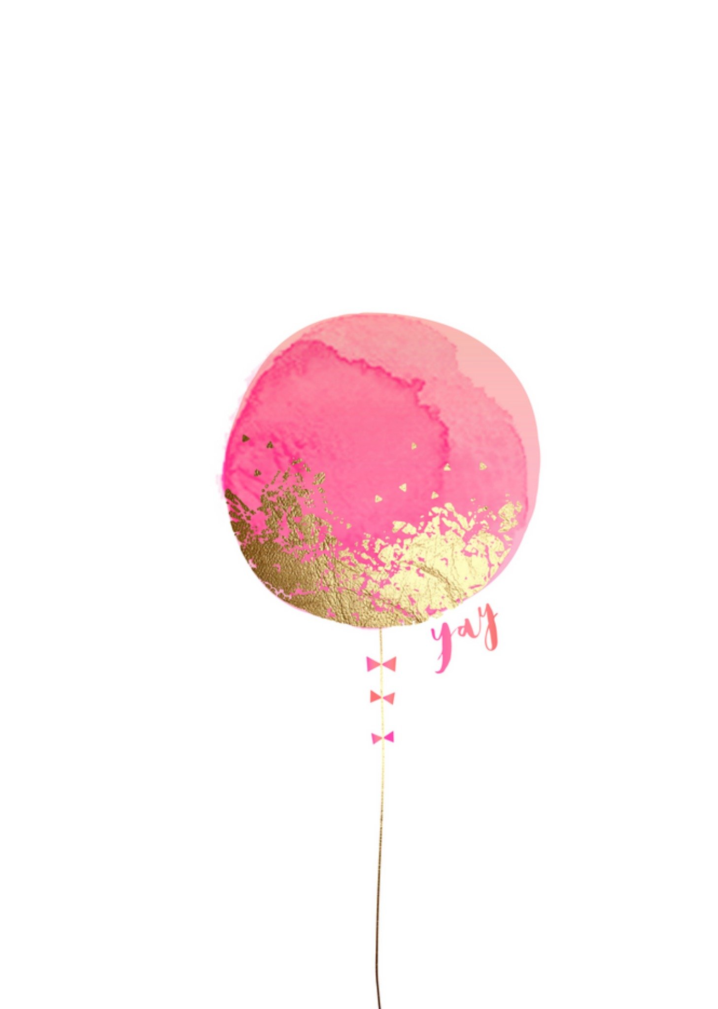 HotchPotch - Verjaardagskaart- Roze ballon