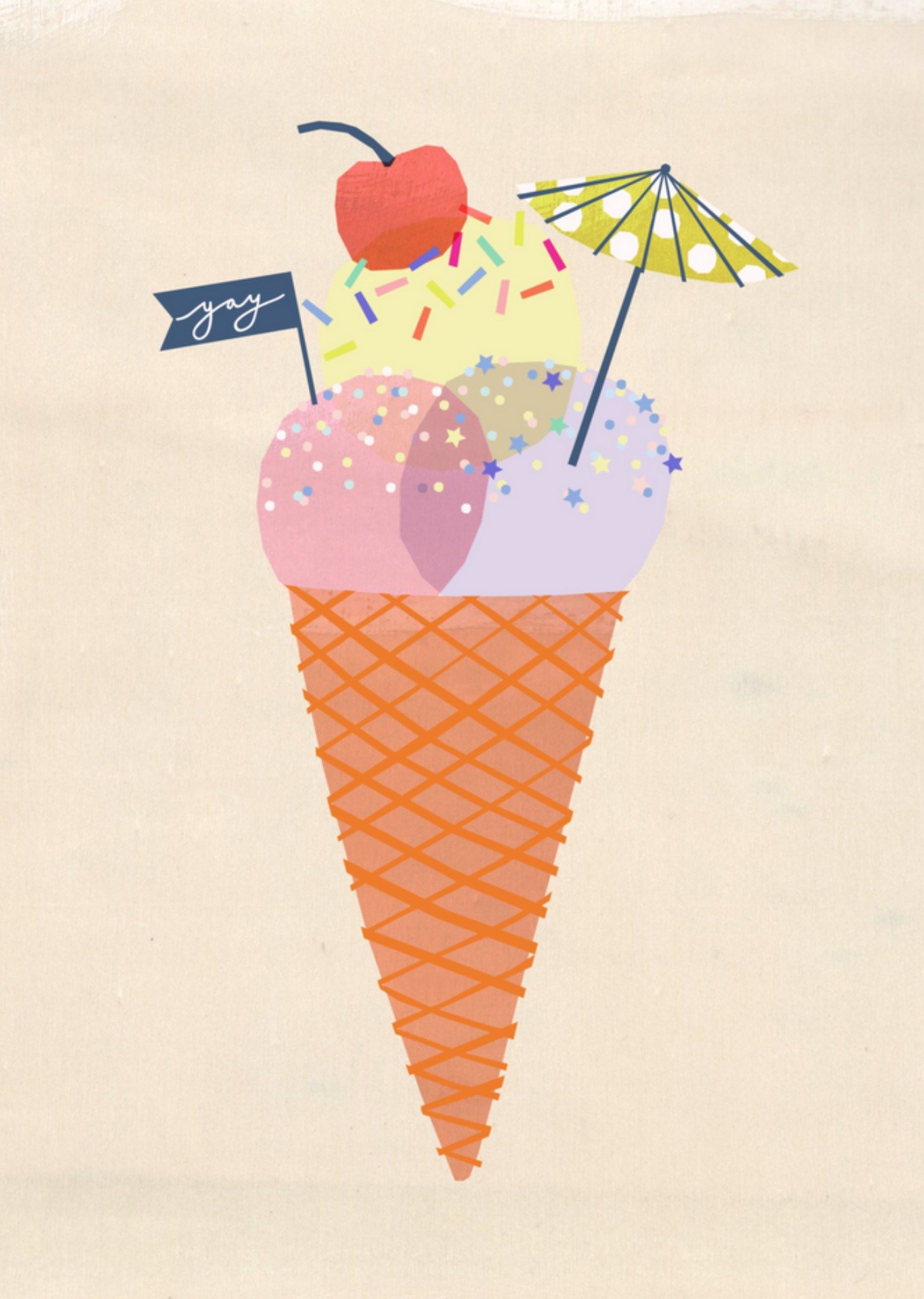 Verjaardagskaart - ijsje