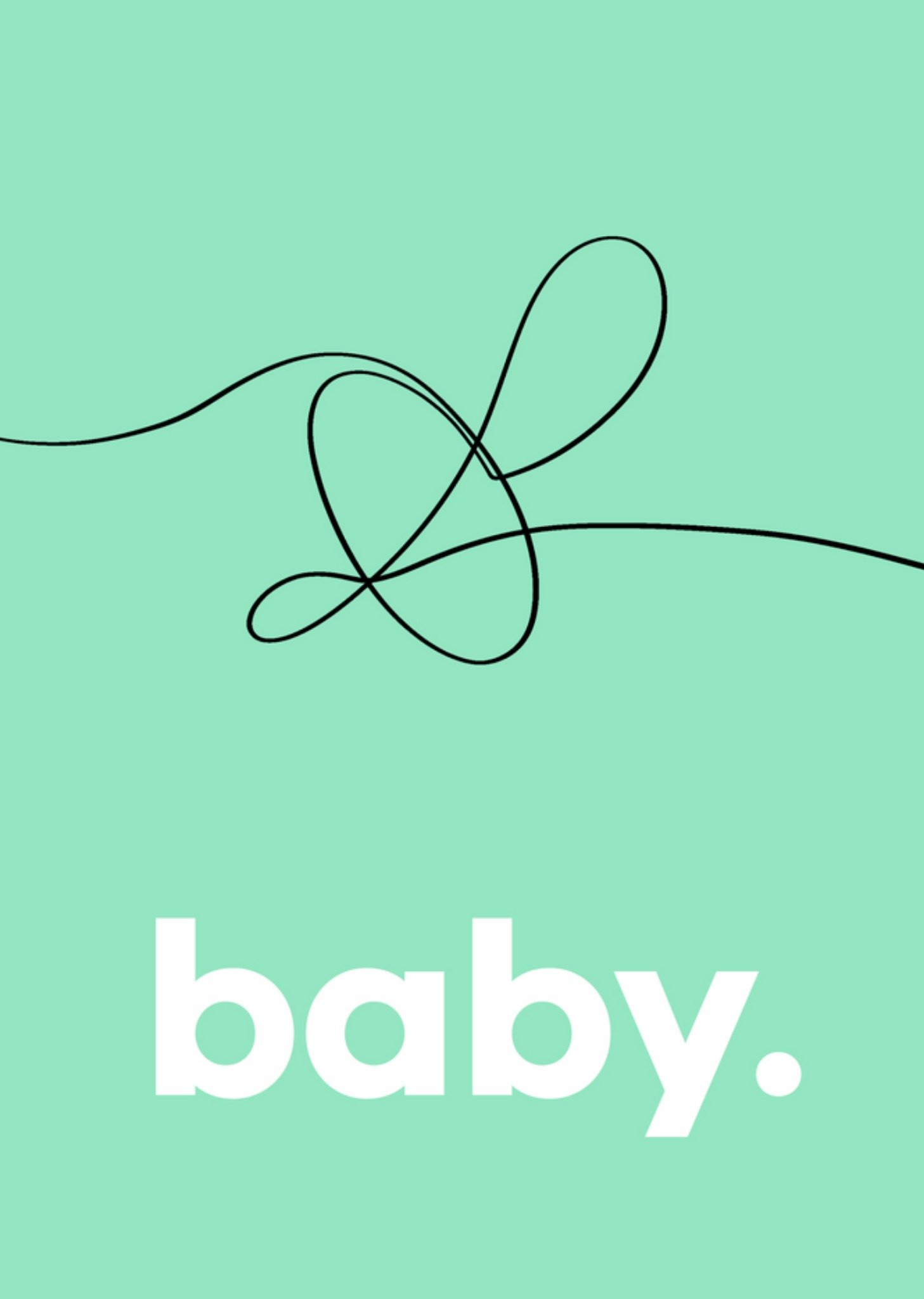 Geboortekaart - speen - baby