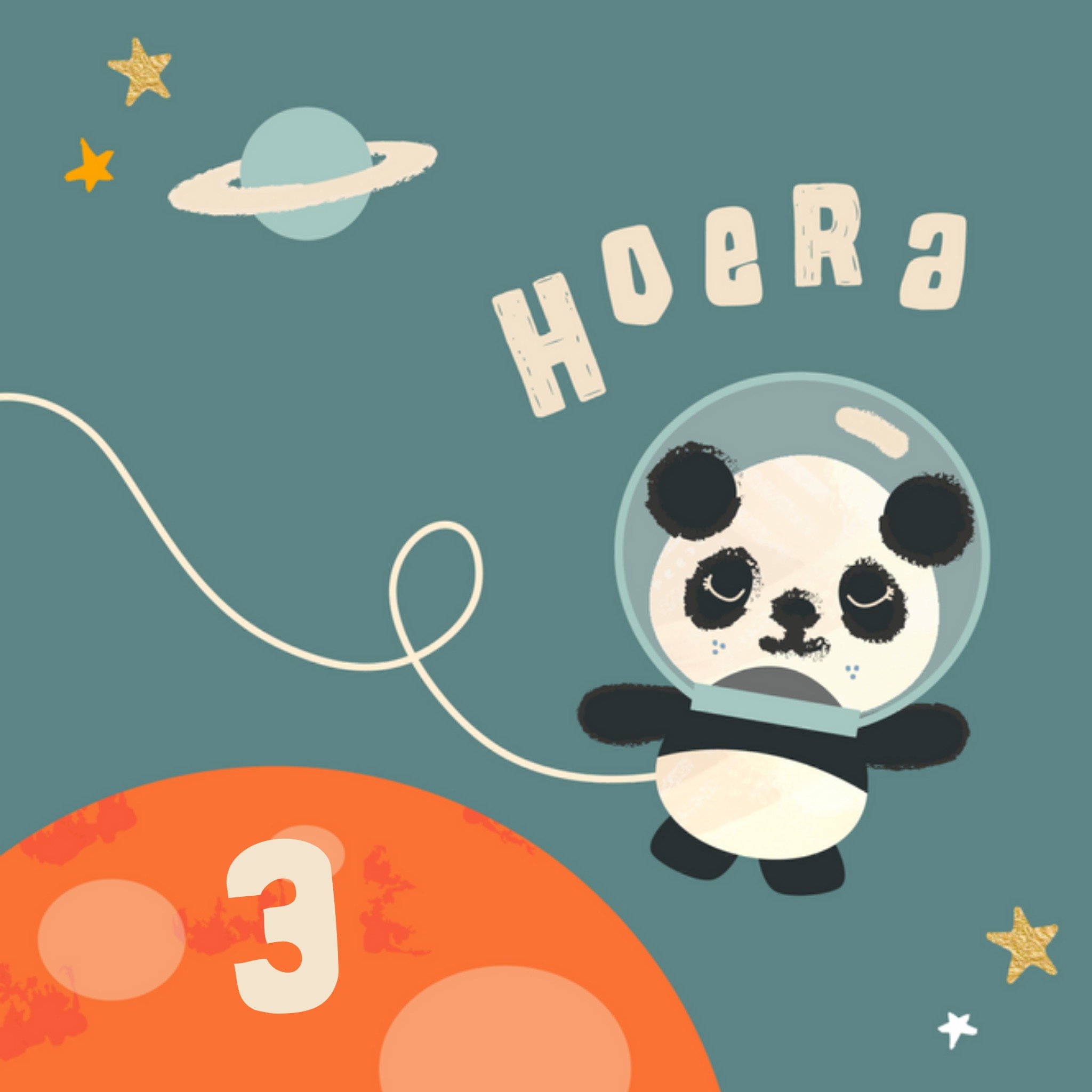 Verjaardagskaart - Pandabeer