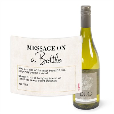 Duc de la Foret | Chardonnay | Message met eigen tekst | 750 ml