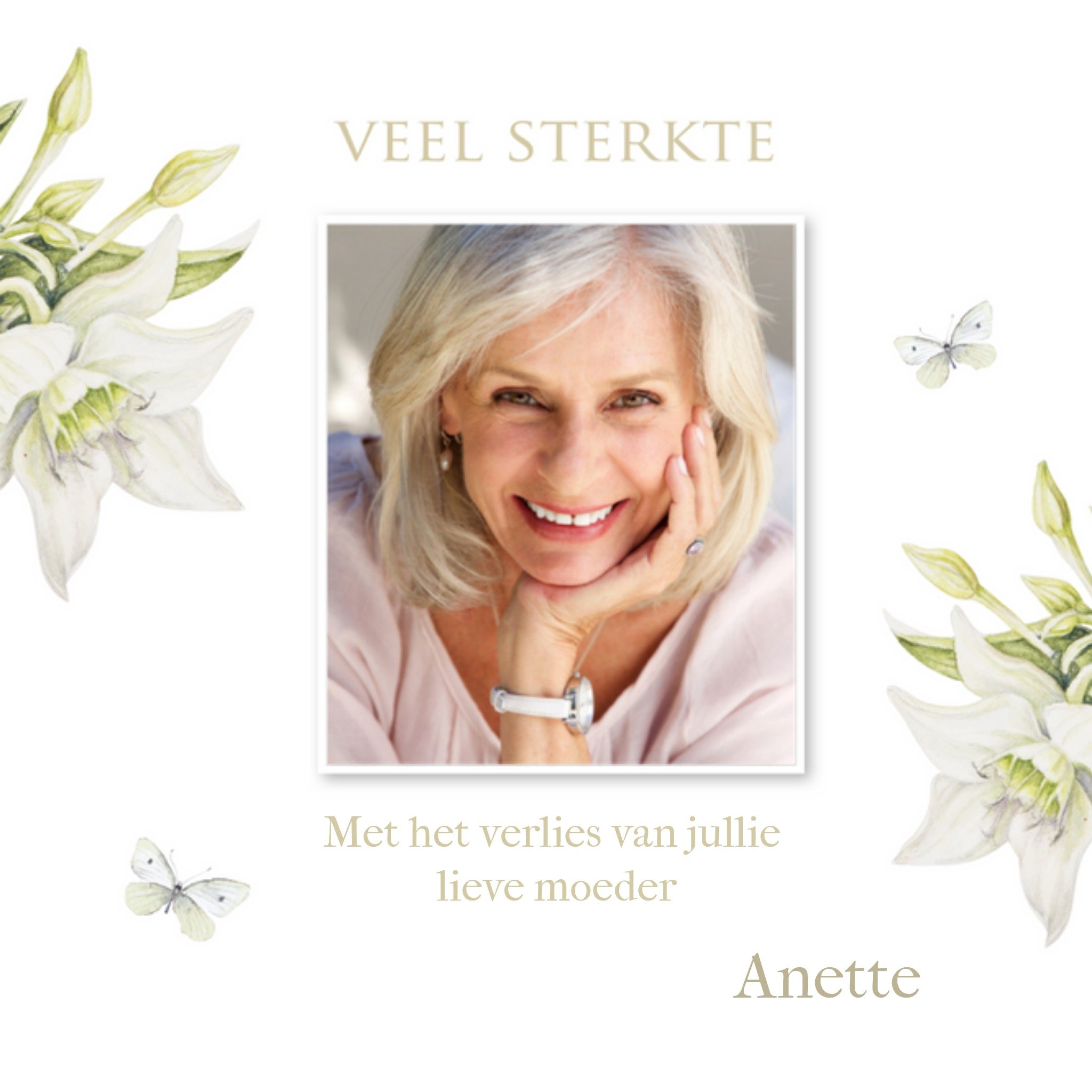 Janneke Brinkman - Condoleancekaart - fotokaart