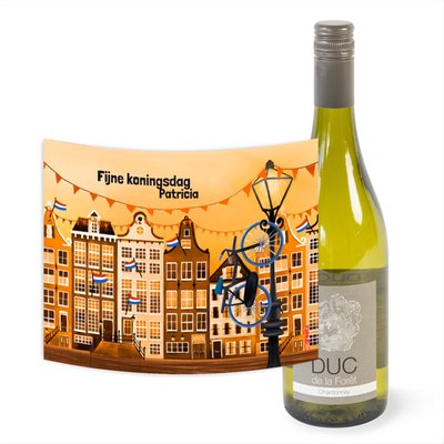 Duc de la Foret | Chardonnay | Koningsdag met eigen naam en tekst | 750 ml