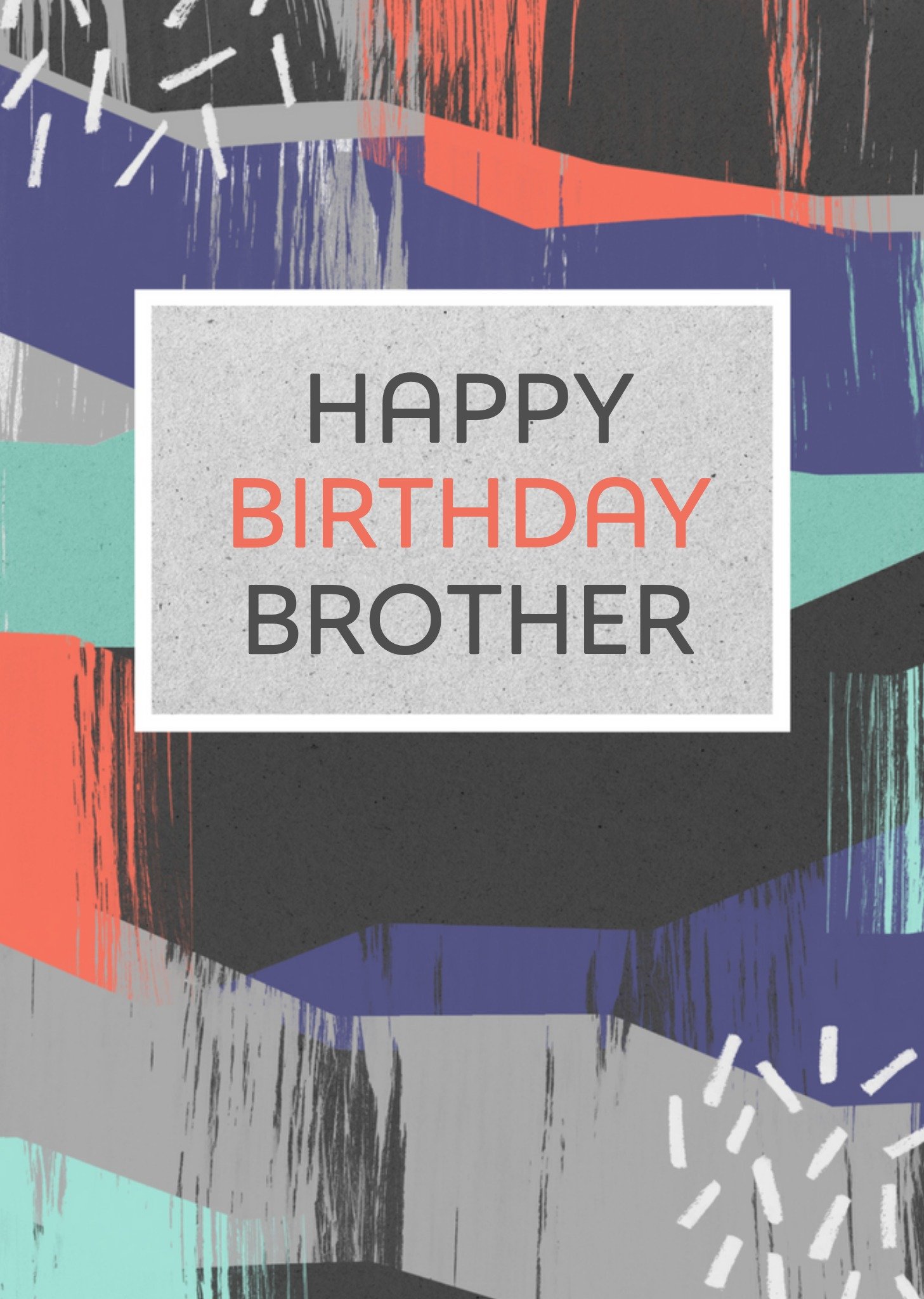 Verjaardagskaart - Happy birthday brother