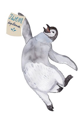 Marie Bodie | Zwemdiploma kaart | Pinguin