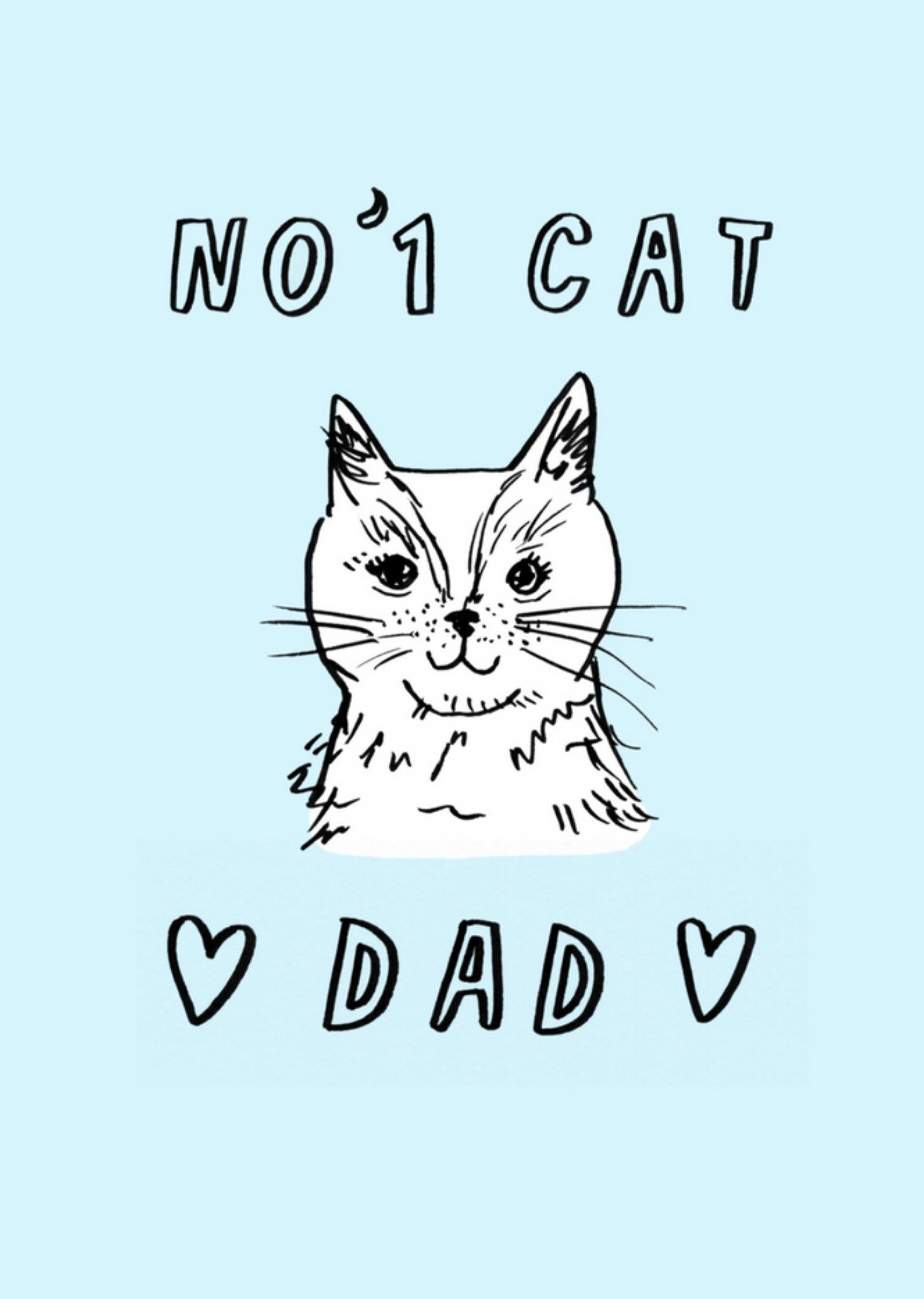 Jolly Awesome - Vaderdagkaart - cat dad