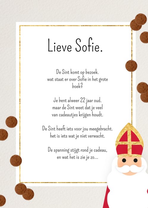 Greetz | Sinterklaaskaart | Met naam en gedicht