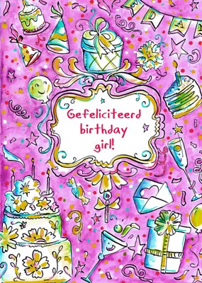Jill | Verjaardagskaart | Feestje | Birthday girl