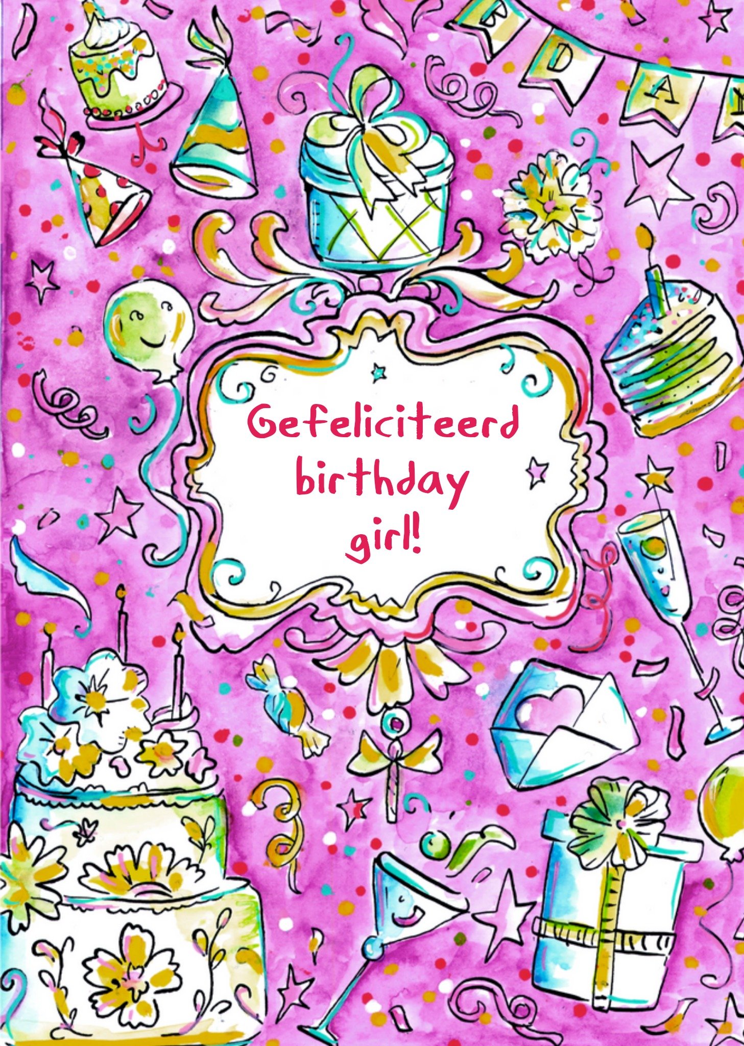 Jill - Verjaardagskaart - Feestje - Birthday girl