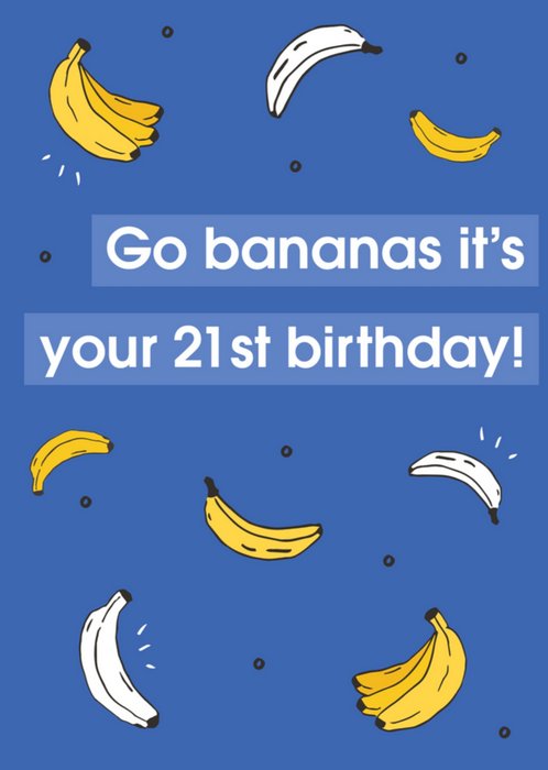 Greetz | Verjaardagskaart | bananen | 21 jaar