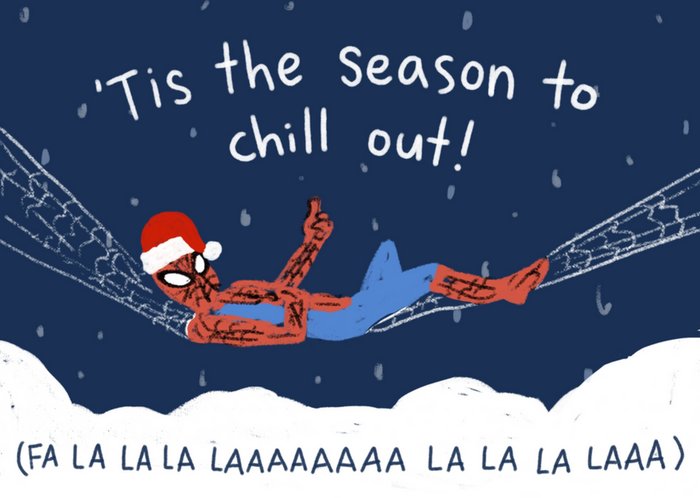 Spiderman | Kerstkaart | Chill out