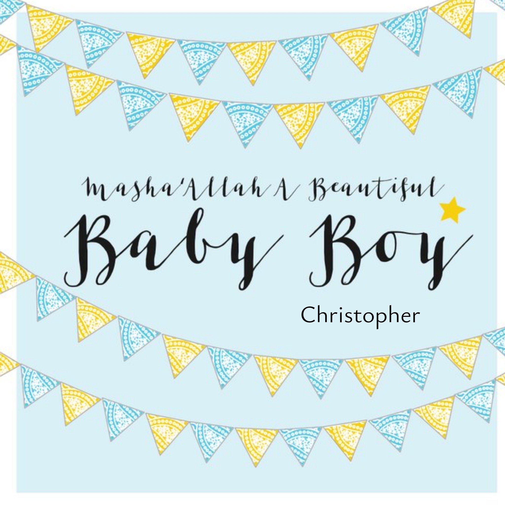 Eastern Print Studio - Geboortekaart - Baby Boy