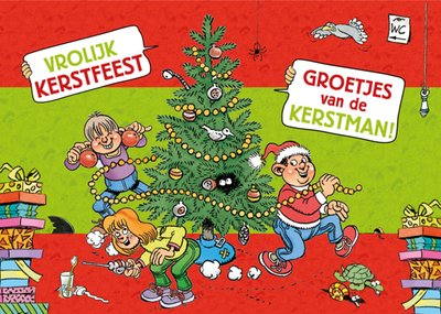 Jan van Haasteren Junior | Kerstkaart | Groetjes van de kerstman!
