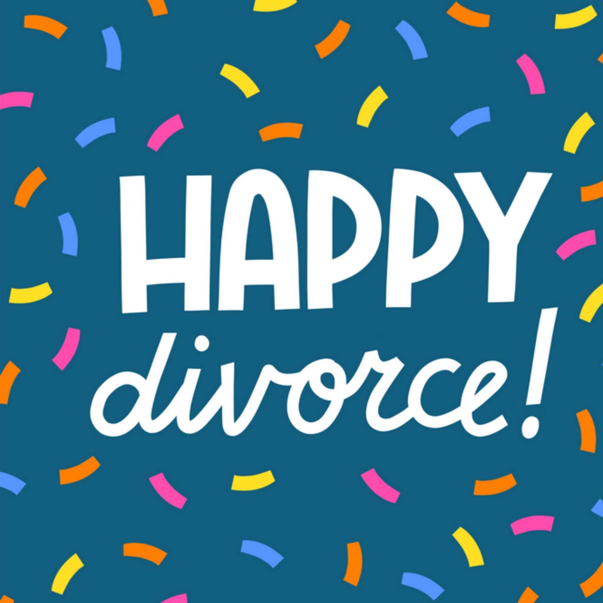 Huwelijkskaart - Confetti - Divorce!