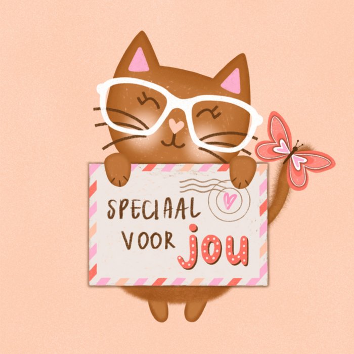 Marieke Witke | Valentijnskaart | kat | envelop