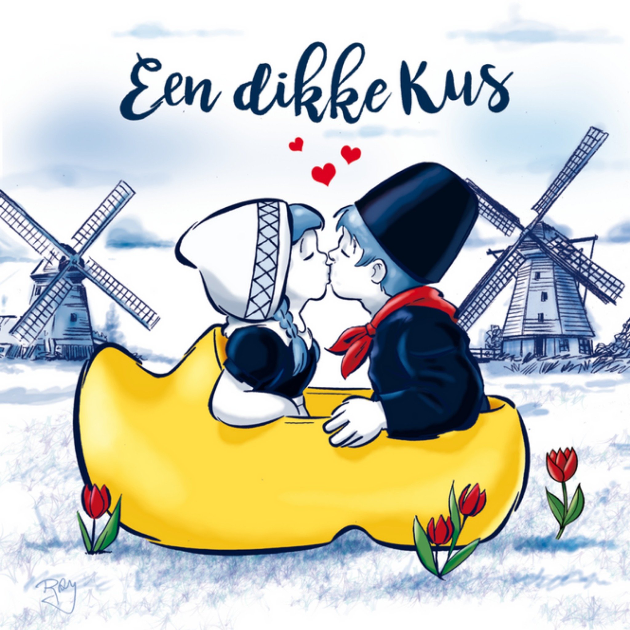 Old Dutch - Valentijnskaart - Een dikke kus 84