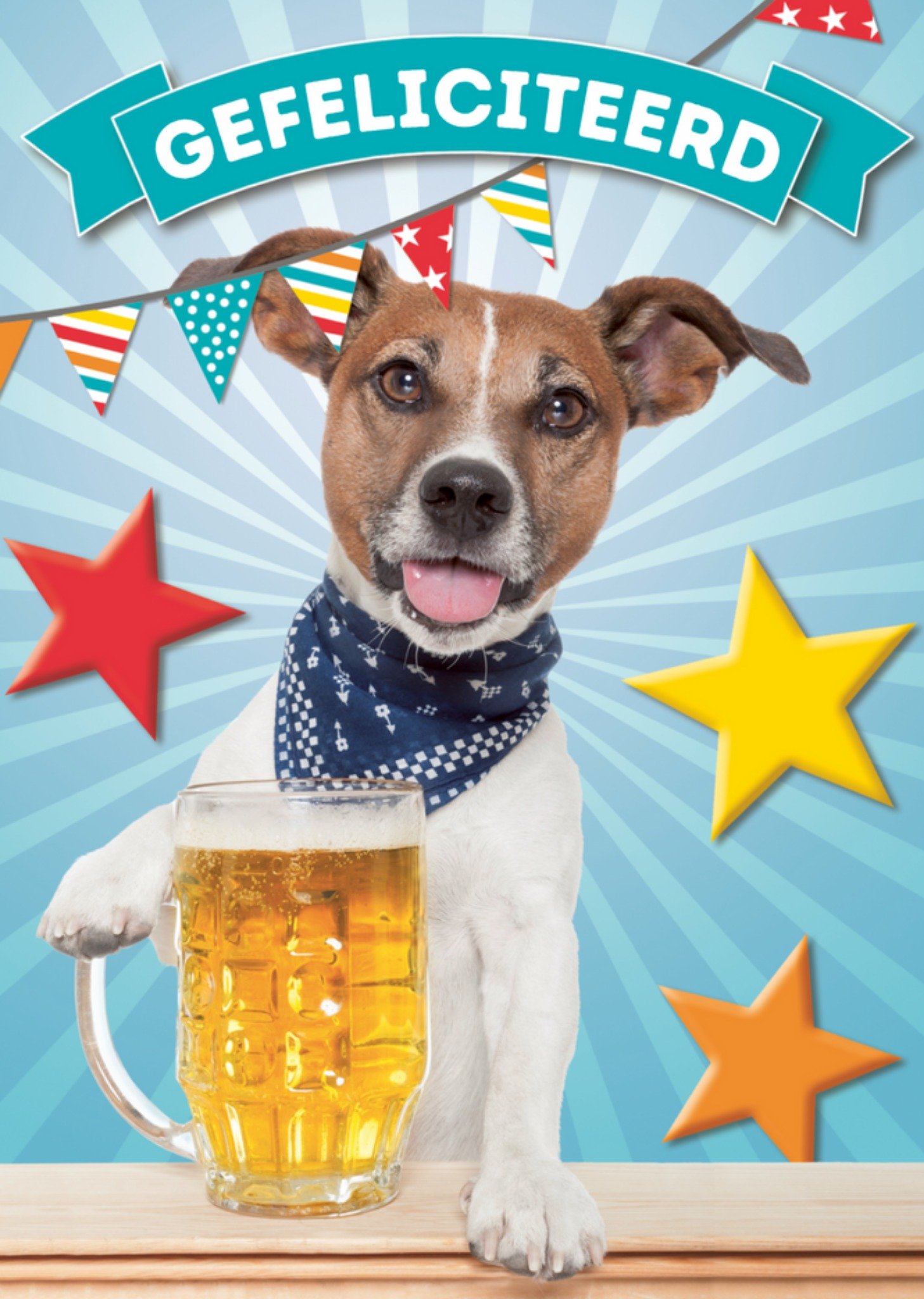 TMS - Verjaardagskaart - hond - biertje