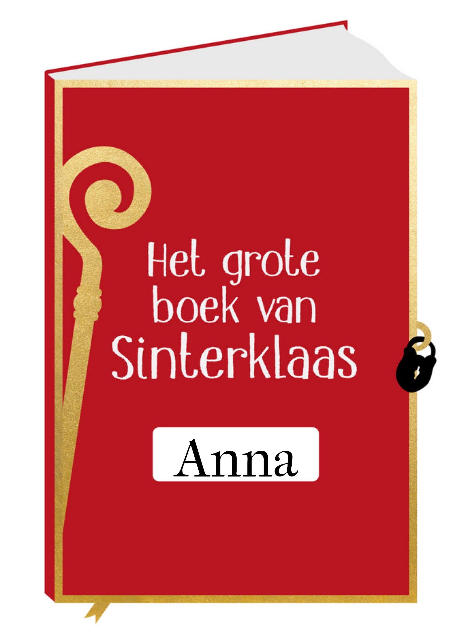 Greetz - Sinterklaaskaart - met naam - boek