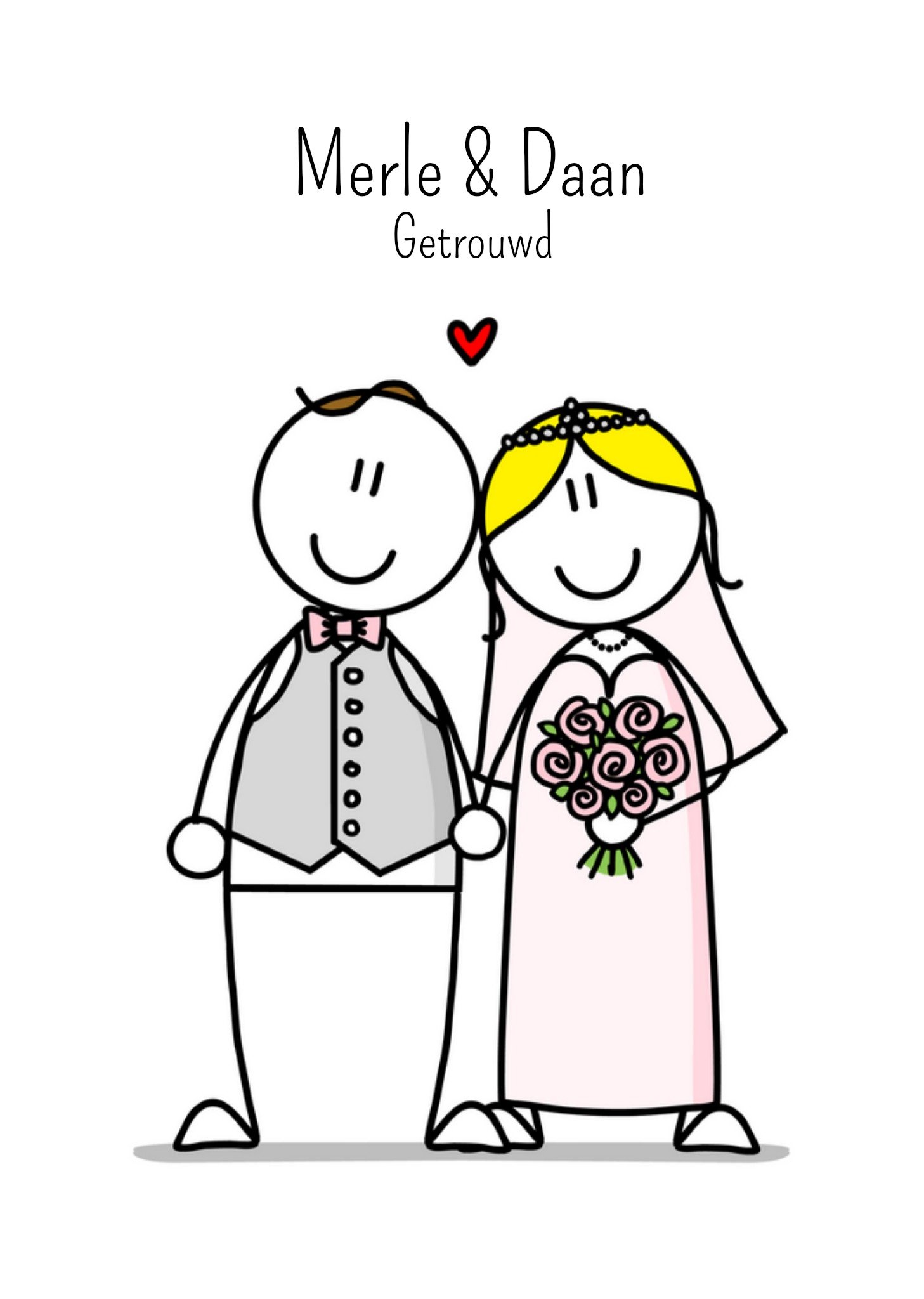 YH Tekent - Huwelijkskaart - Getrouwd