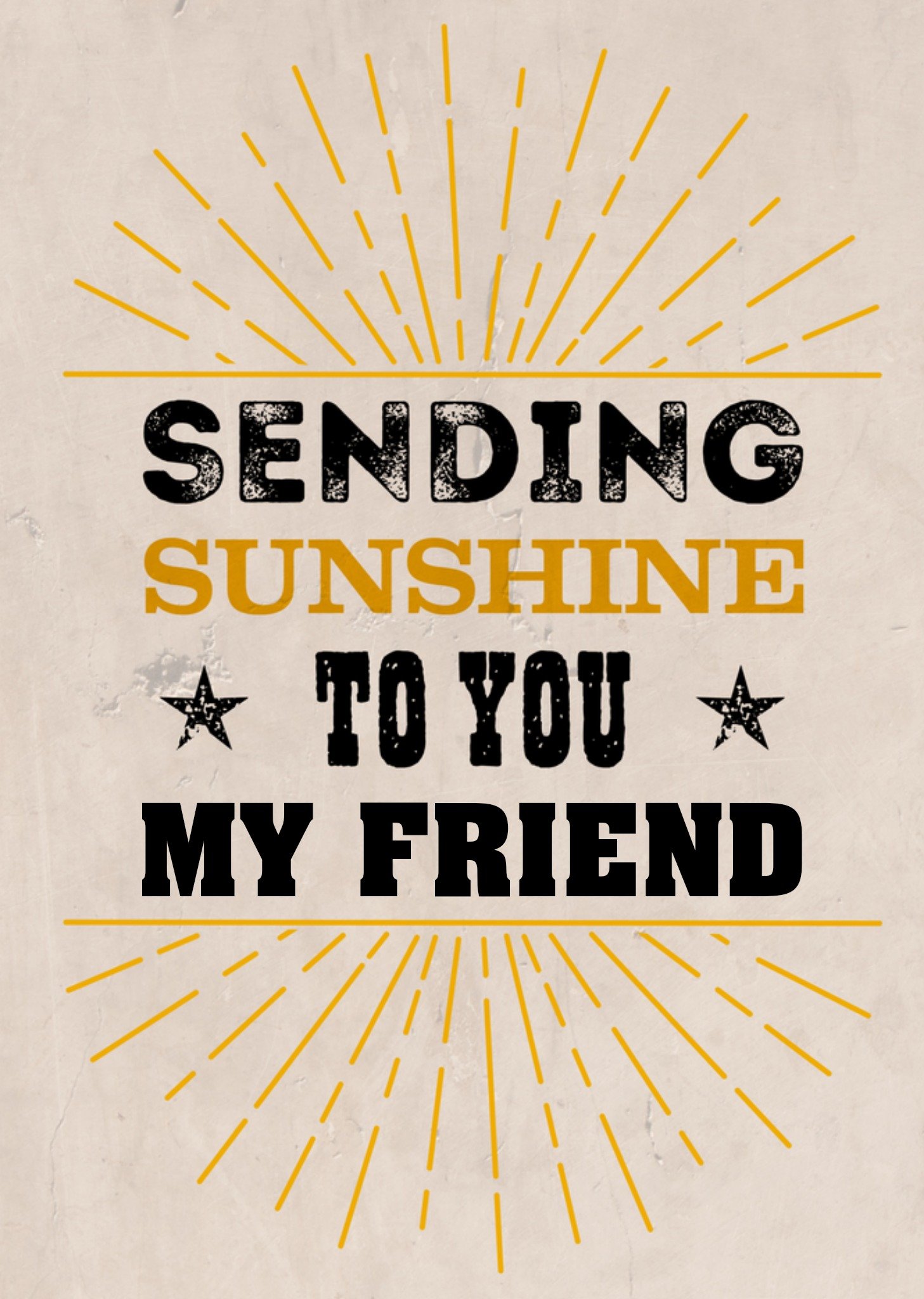 Denken aan kaart - friend - sunshine