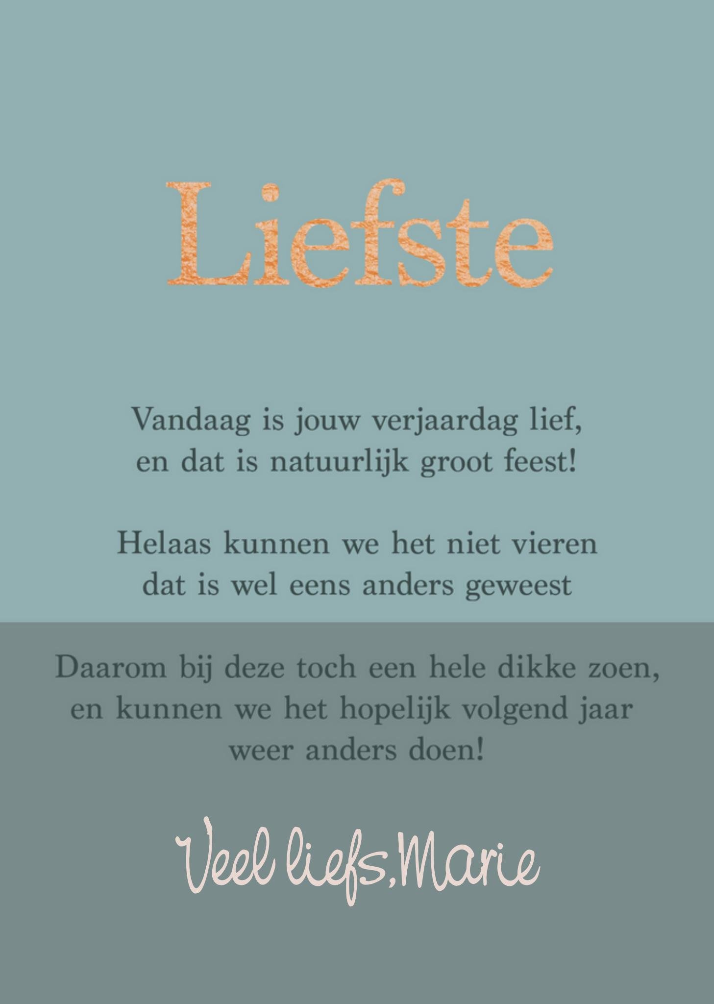 Verjaardagskaart - Greetz - Wederhelft - Naam