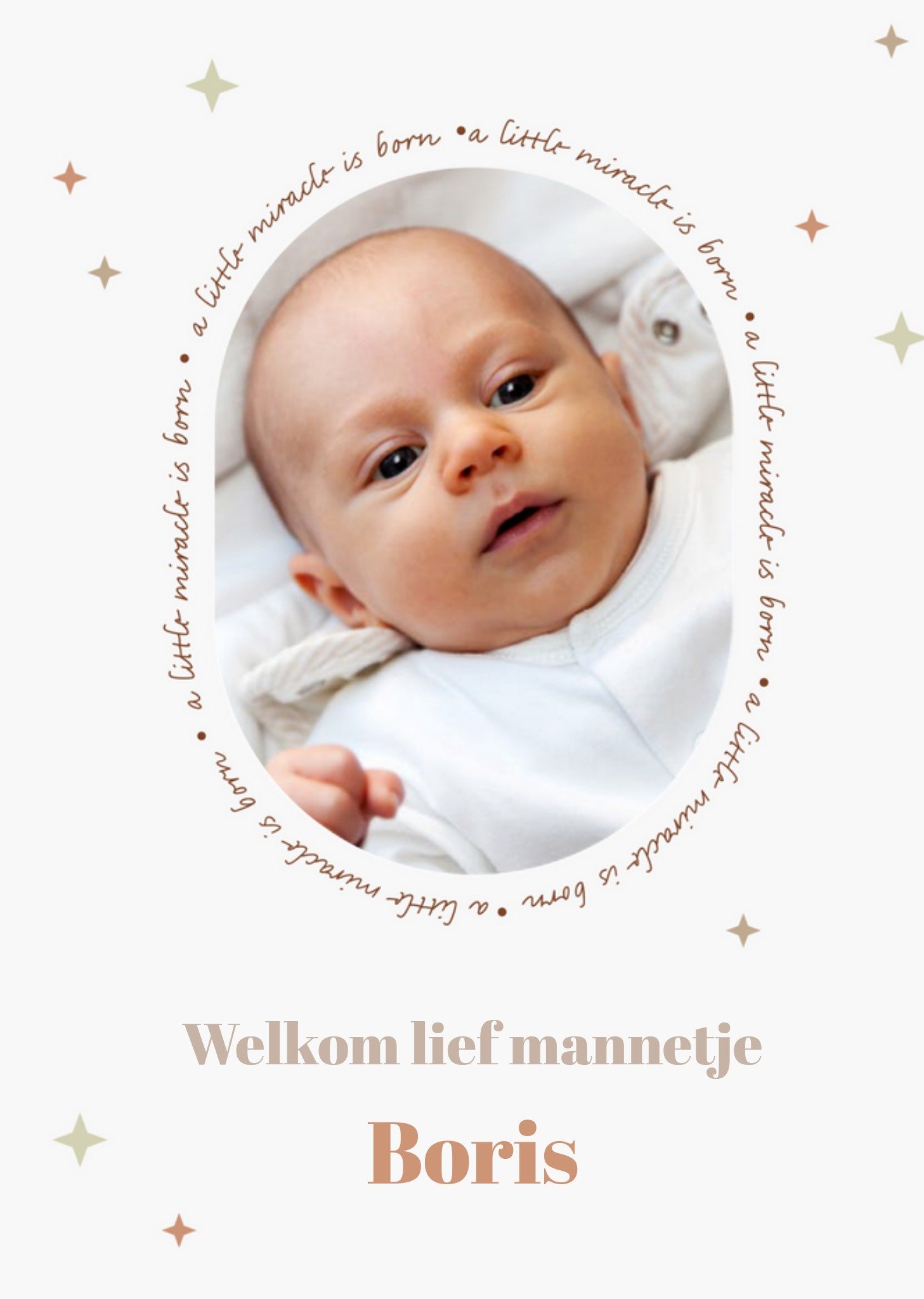 Geboortekaart - fotokaart met naam