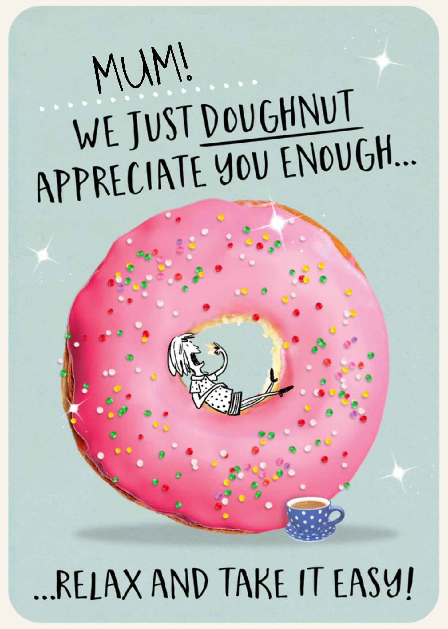 Moederdagkaart - donut - illustratie
