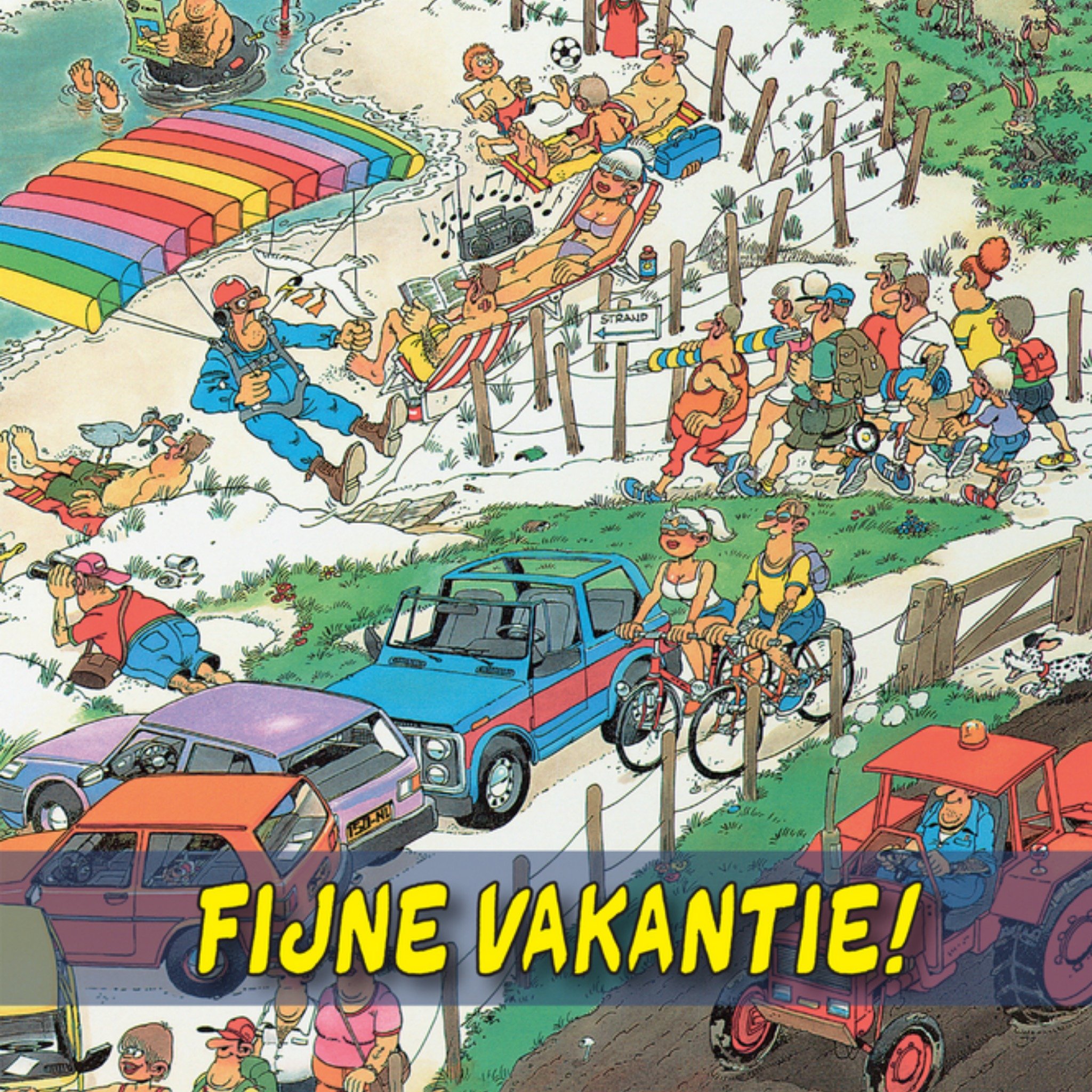 Jan van Haasteren - Vakantiekaart - Fijne vakantie