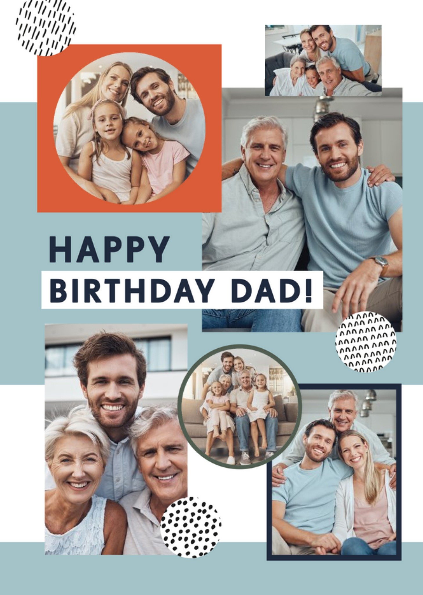 Verjaardagskaart - Happy Birthday Dad - Met fotos