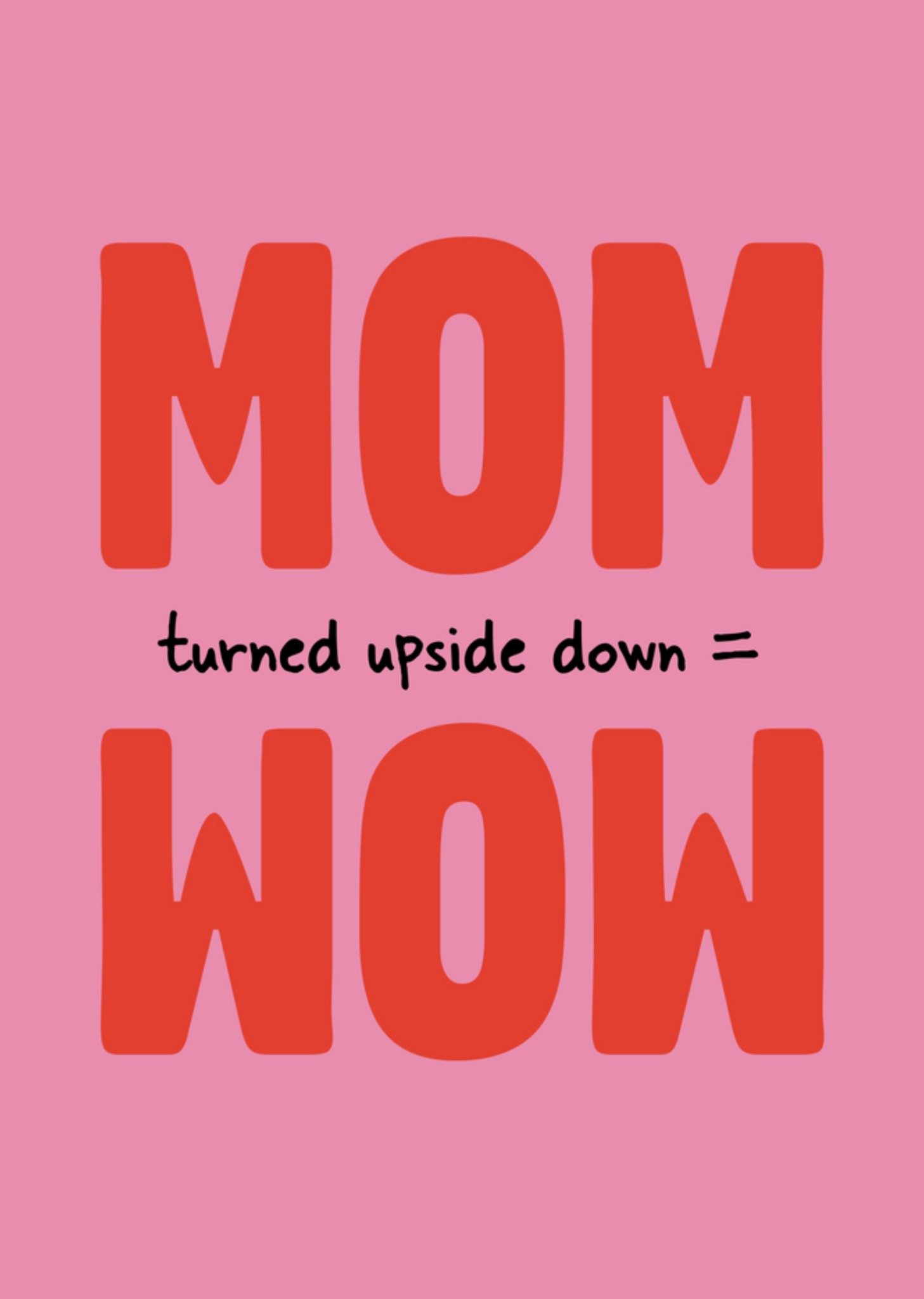 Moederdagkaart - mom = wow