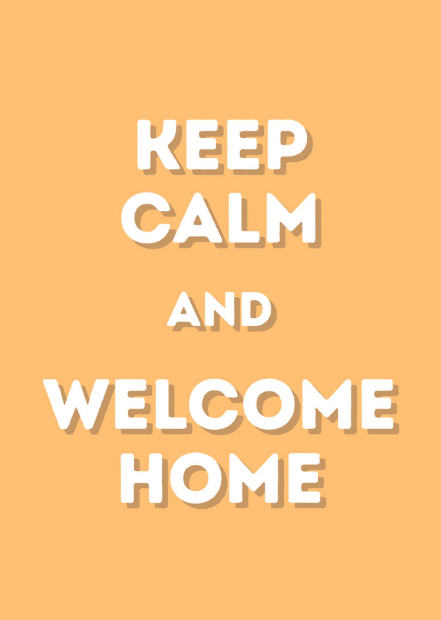 Vakantiekaart - keep calm - welkom thuis