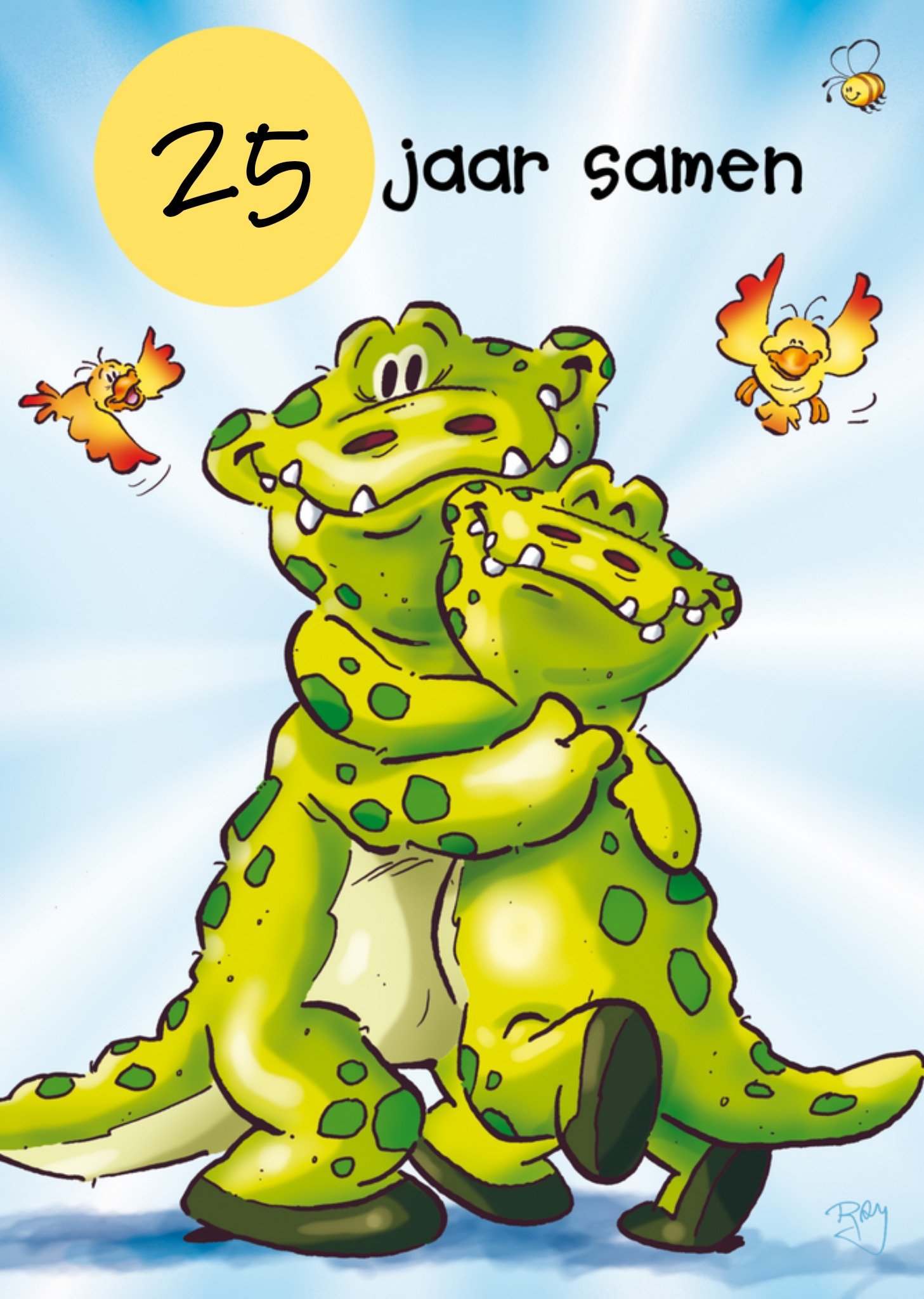 Doodles - Huwelijksjubileum - 25 jaar - krokodil